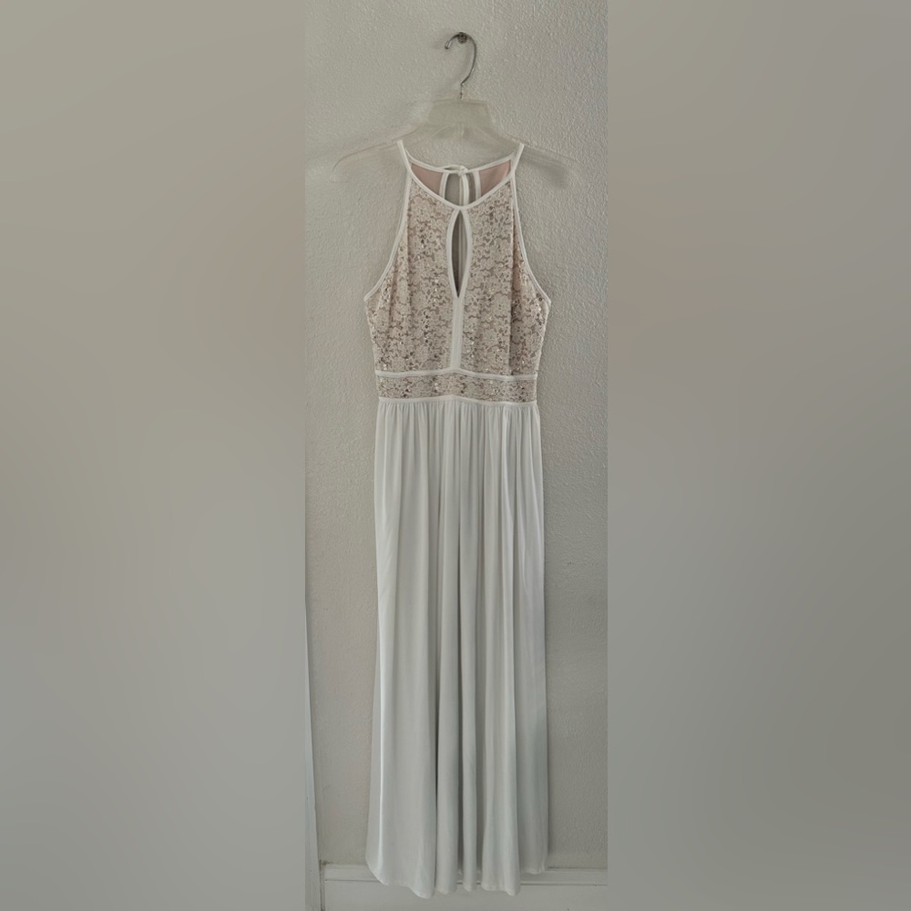Open Chest Lace Sequin Dress
